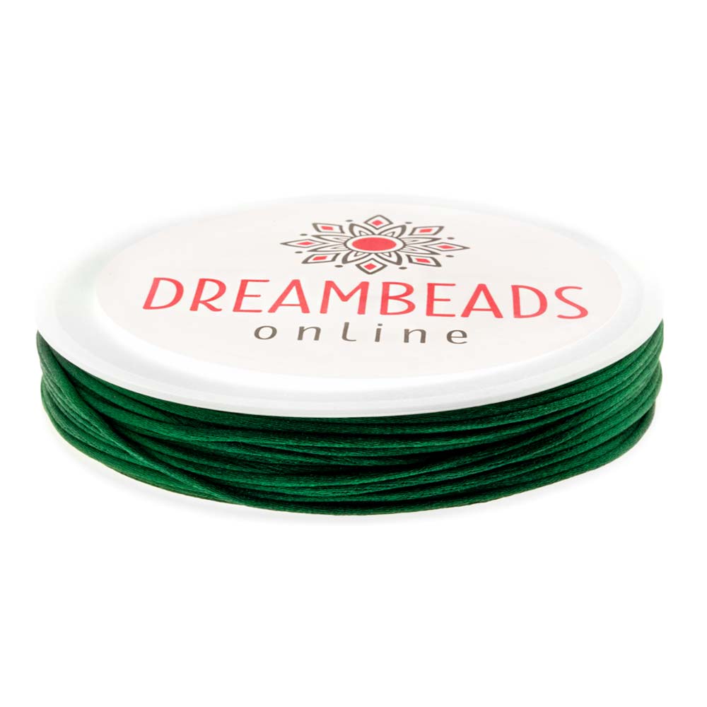 Cordon Satin (1 mm) Emerald Green (15 mètres)