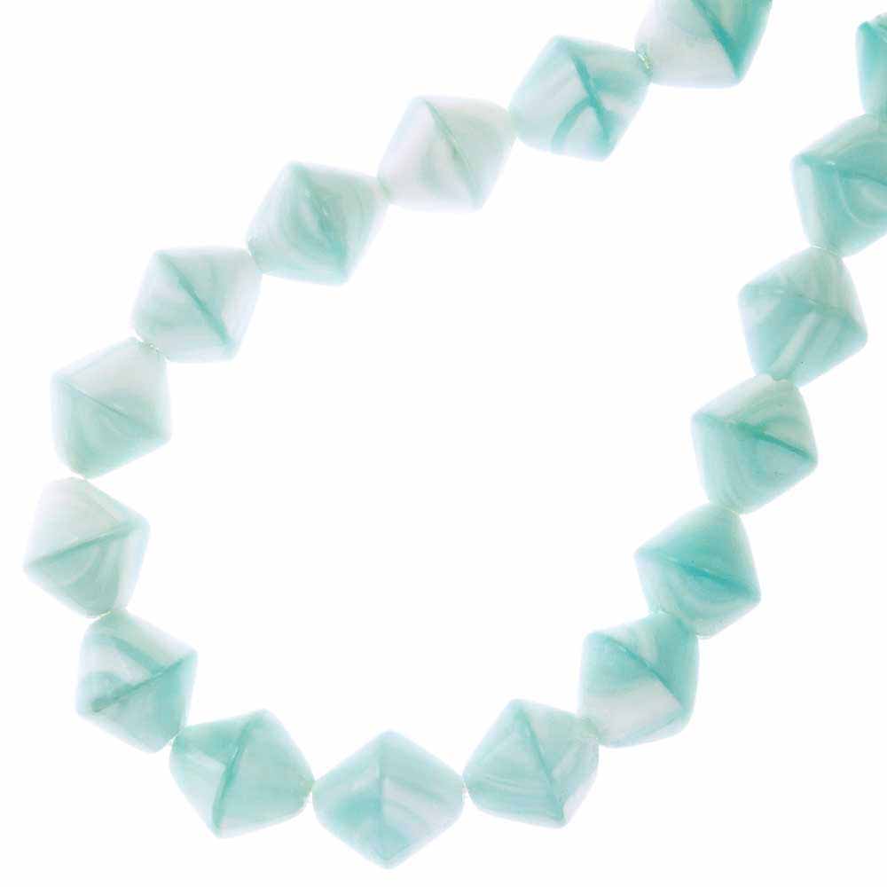 Perles en Verre (10 x 9 mm) Ocean Wave (18 pièces)