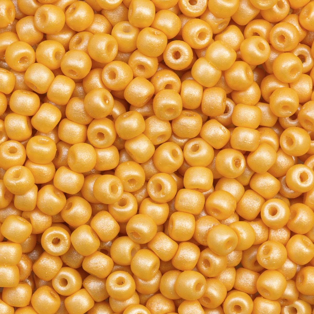 Rocailles Tchèques (3 mm) Marigold Pearlshine Mat (15 grammes)