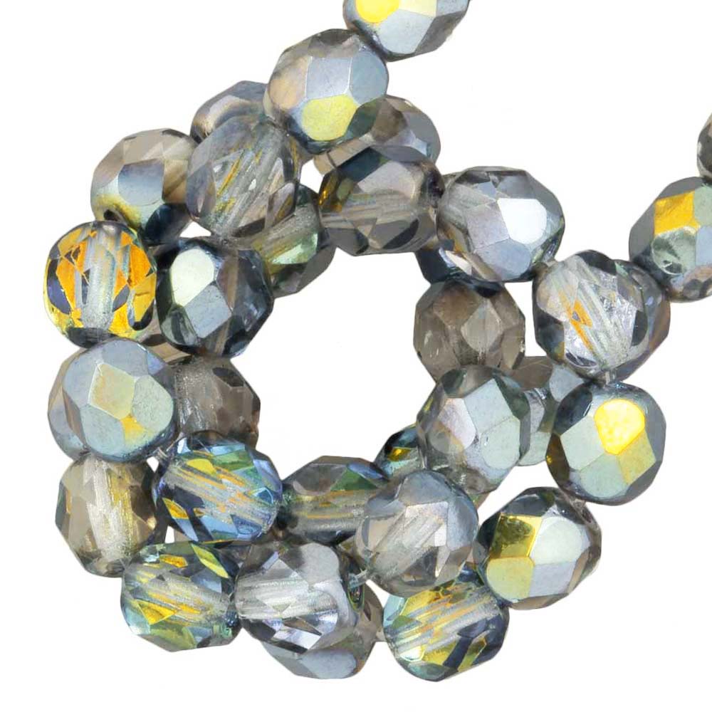 Perles Facettes Polies au Feu Tchèques (3 mm) Crystal Marea (50 pièces)