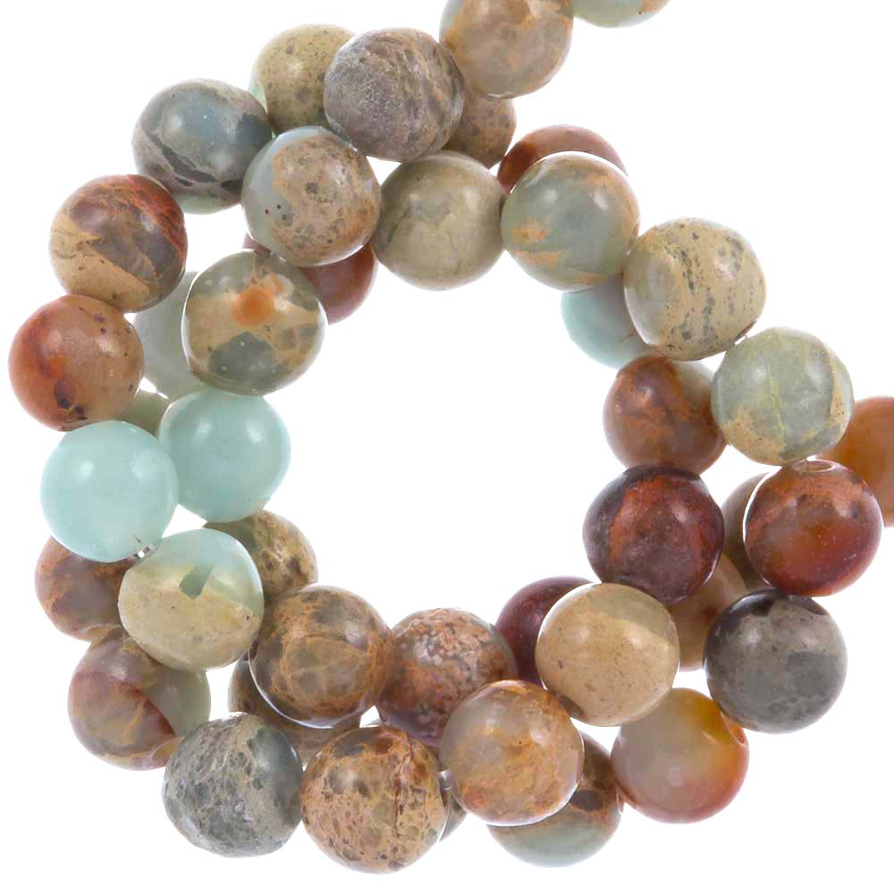 Perles Jaspe Aqua Terra (4 mm) 90 pièces