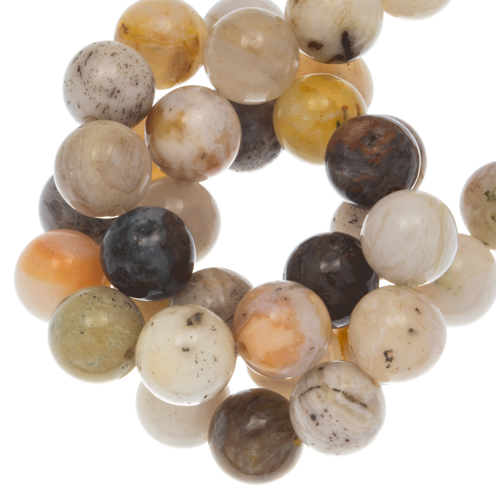 Perles Agate Feuille de Bambou (4 mm) 80 pièces