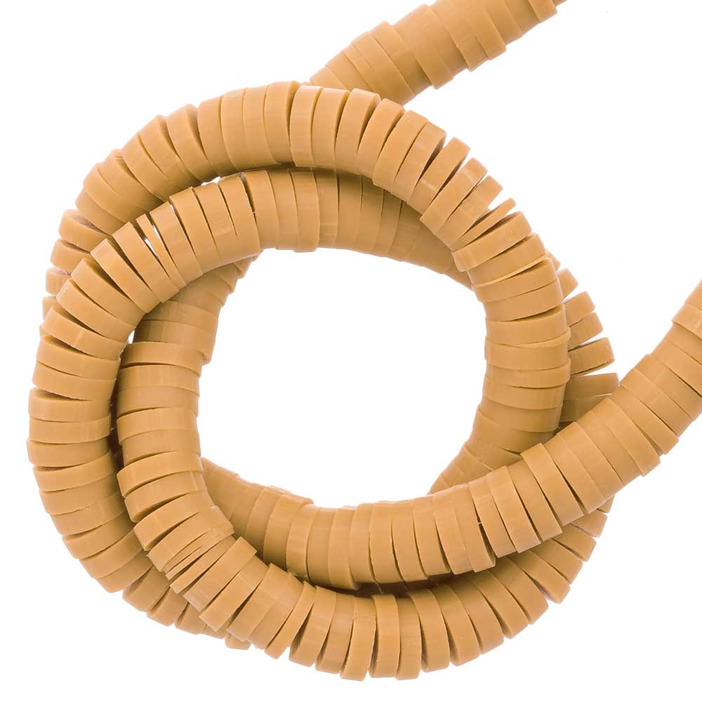 Perles en Polymère (4 x 1 mm) Caramel (350 pièces)