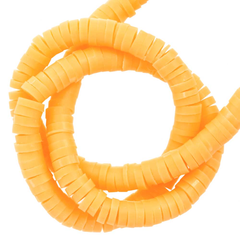 Perles en Polymère (4 x 1 mm) Orange (350 pièces)