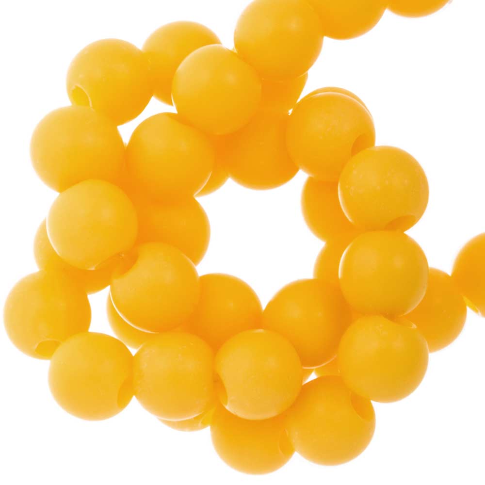 Perles Acryliques Mat (4 mm) Sunrise Yellow (500 pièces)