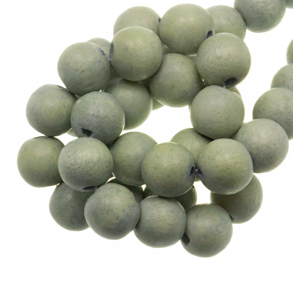Perles en Bois Look Vintage (6 mm) Pastel Green (140 pièces)