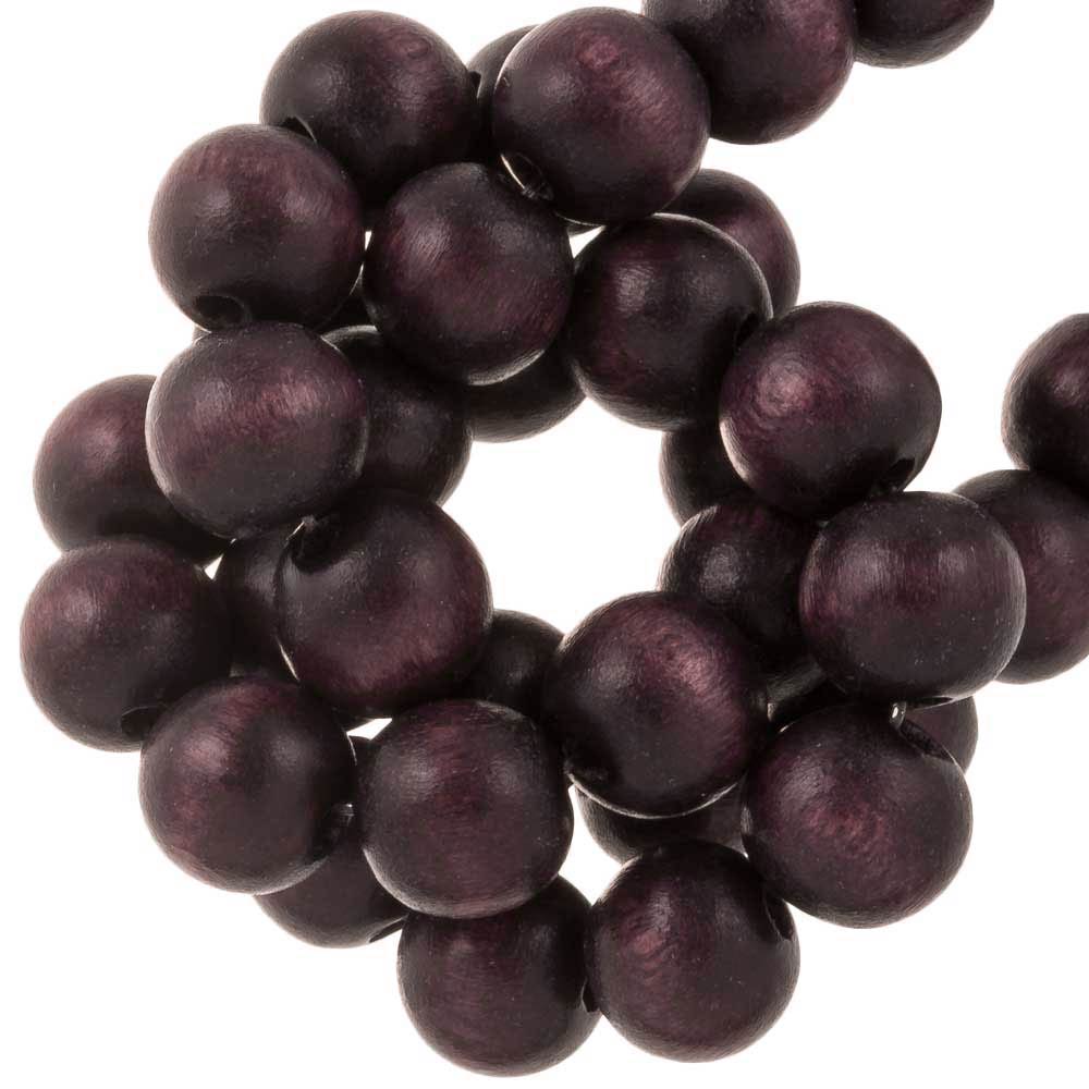 Perles en Bois Look Vintage (12 mm) Chestnut Plum (32 pièces)
