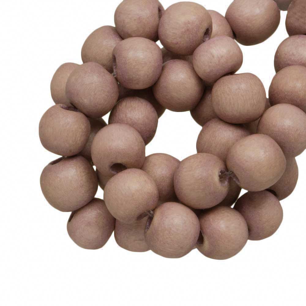 Perles en Bois Look Vintage (8 mm) Baby Blush (104 pièces)