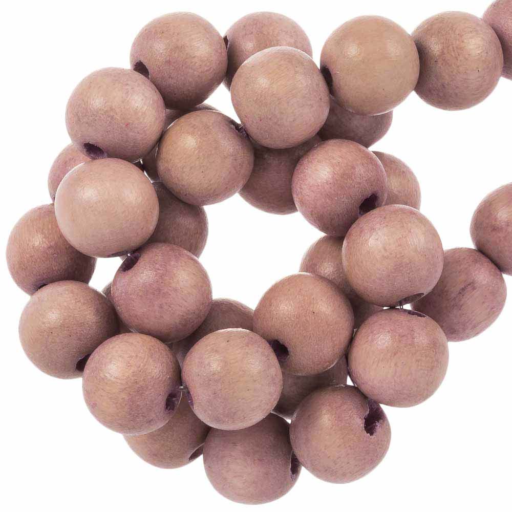 Perles en Bois Look Vintage (10 mm) Baby Blush (80 pièces)