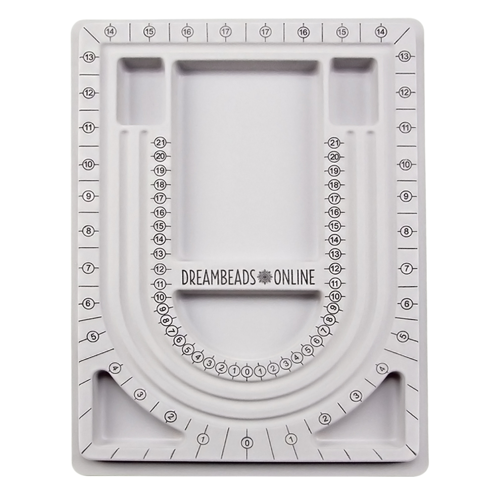 Plateau d'Assemblage pour Perles (24 x 33 cm) Gris (1 pièce)