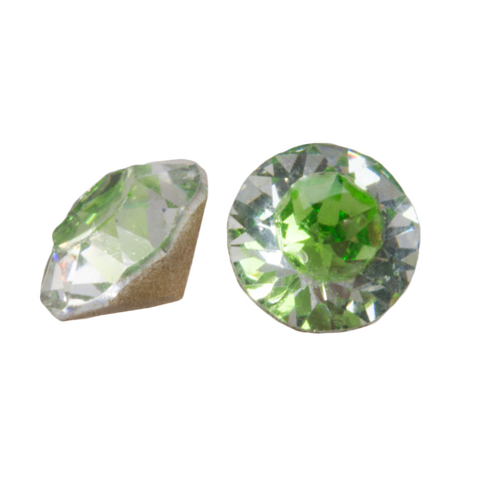 Chaton SS29 (6 mm) Center Light Green (25 pièces)