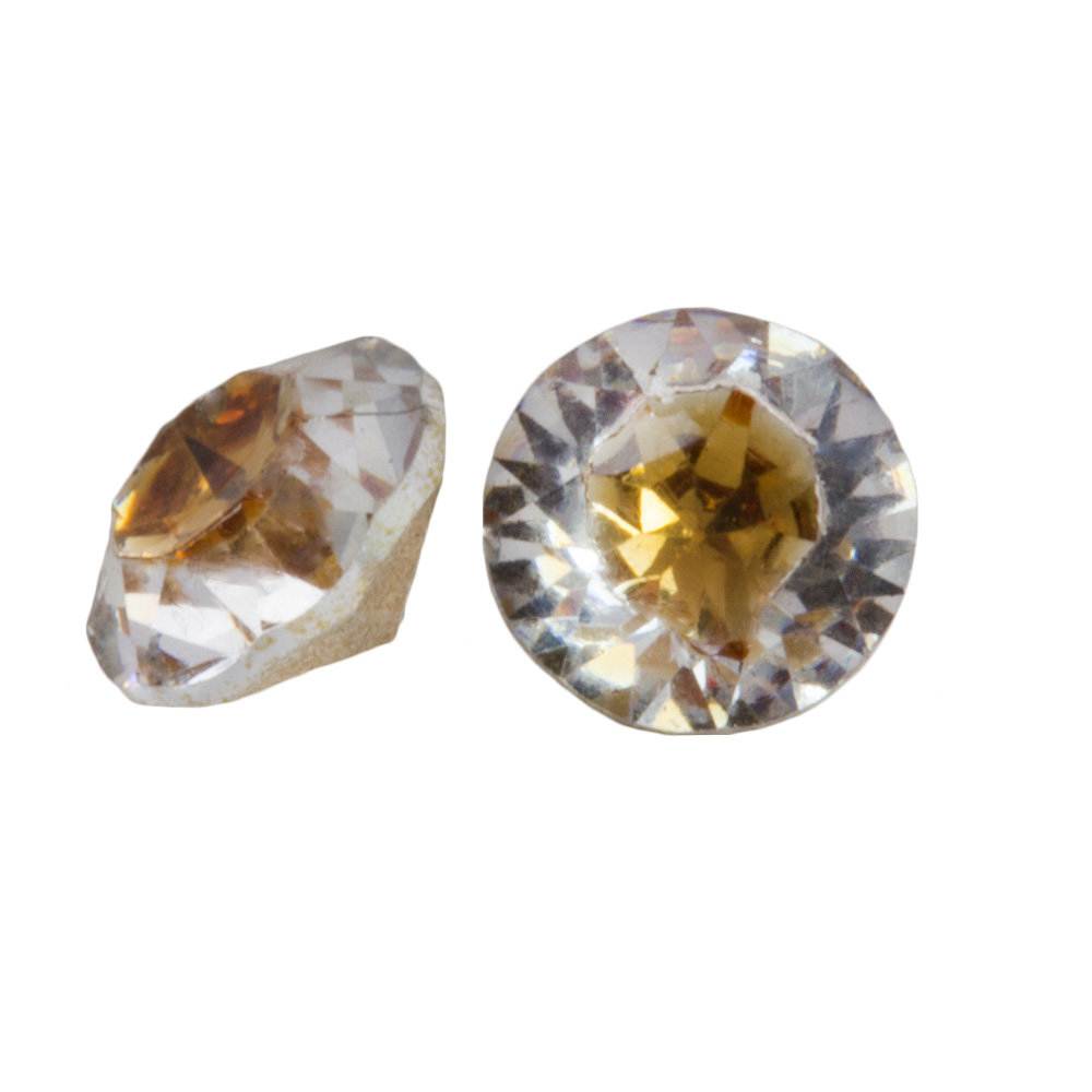 Chaton SS29 (6 mm) Center Gold Yellow (25 pièces) 