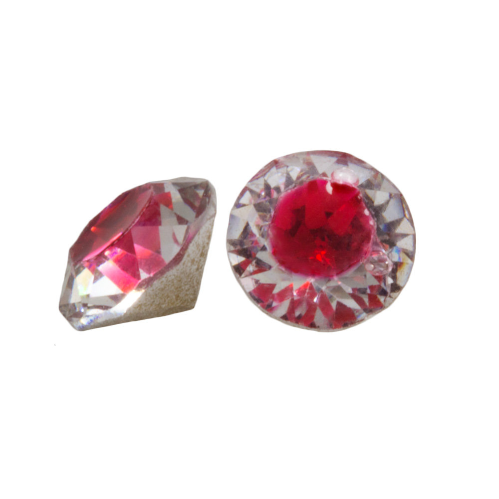 Chaton SS29 (6 mm) Center Red Rose (25 pièces)