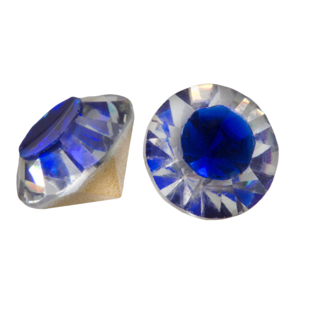 Chaton SS39 (8 mm) Center Deep Blue (25 pièces)