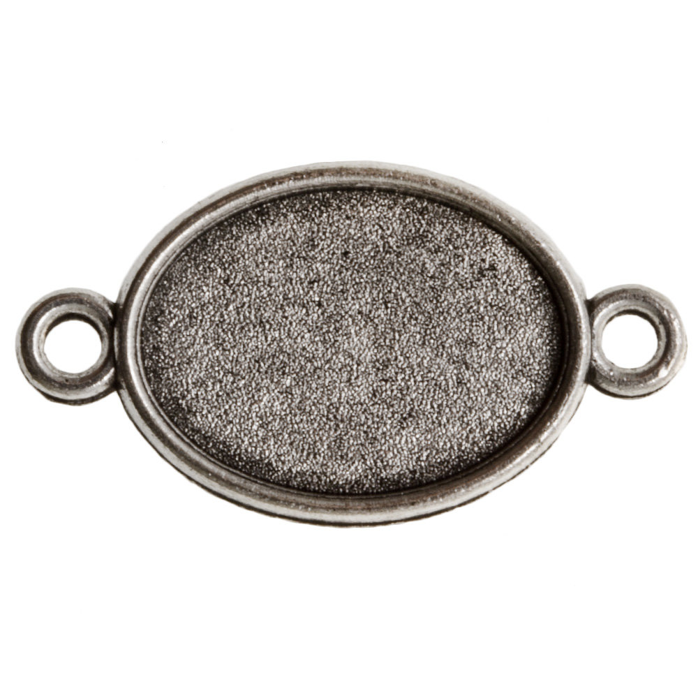 Connecteur Serti (18 x 13 mm) Argent Antique (4 pièces)