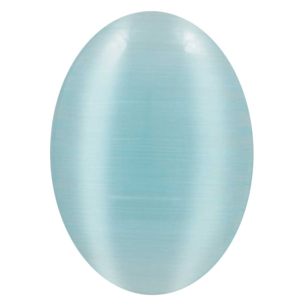 Cabochon Oeil de Chat (18 x 13  mm) Sea Green (2 pièces)