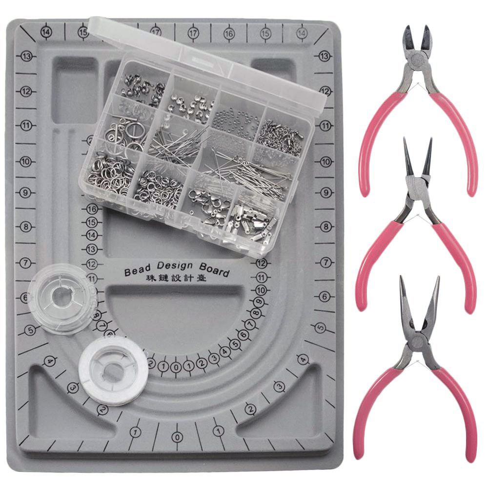 Kit Fabrication Bijoux Acier Inoxydable (Argent Antique)